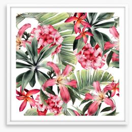 Polynesian petals Framed Art Print 271556809