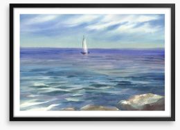 Ocean alone Framed Art Print 275319013