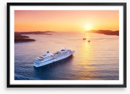 Sunset cruise Framed Art Print 275958016