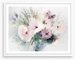 Winter bloom aquarelle Framed Art Print 277386273