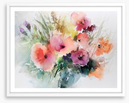 Summer bloom aquarelle Framed Art Print 277386304