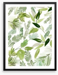 Leaves of green Framed Art Print 277503858