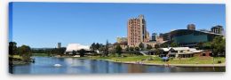 Adelaide skyline from the River Torrens Stretched Canvas 27856139