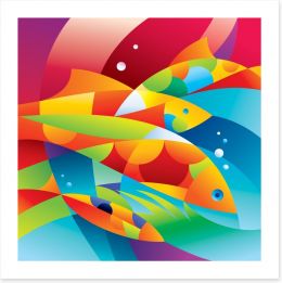 Colourful fishes in the coral Art Print 27873198
