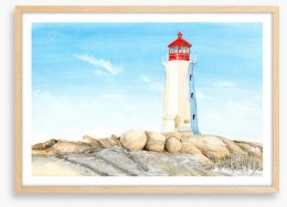 Lighthouse on the rocks Framed Art Print 280371118