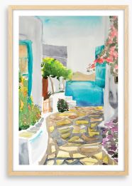 The Greek village Framed Art Print 281229453