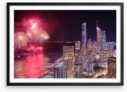 Surfers Paradise party Framed Art Print 282961581