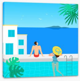 Beach House Stretched Canvas 283113612