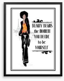 To be yourself Framed Art Print 283481173