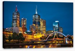 Melbourne City and Yarra River Stretched Canvas 28424955