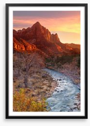 Virgin River sunset Framed Art Print 284461300