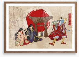 Rising sun kabuki 2 Framed Art Print 284619346