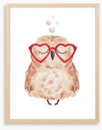 Lovely dreams owl Framed Art Print 284788735