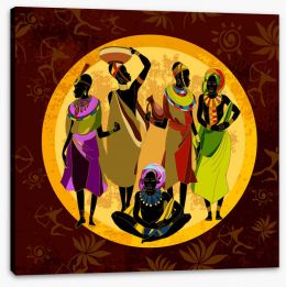 African Art Stretched Canvas 285892514