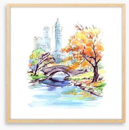 Fall at Gapstow Bridge Framed Art Print 287831613
