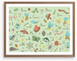 Insect alphabet Framed Art Print 291319371