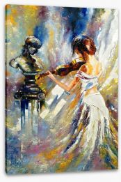 The girl and the violin Stretched Canvas 29133949