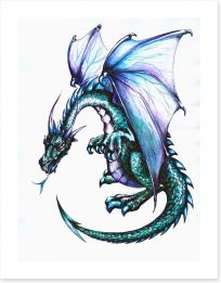 The jade dragon Art Print 29235194