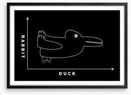 Rabbit duck Framed Art Print 292423206