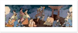 Evening kabuki panorama Art Print 292652517