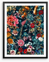 Persimmon petals Framed Art Print 293598571
