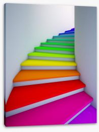 Rainbow stairs Stretched Canvas 29461063