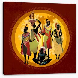 African Art Stretched Canvas 297535719
