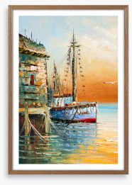 The fisherman's boat Framed Art Print 300136659