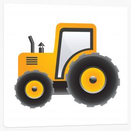 Little yellow tractor Stretched Canvas 30174411