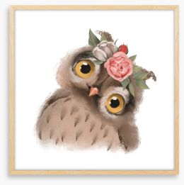 Little floral owl Framed Art Print 303650368