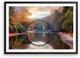 Rakotz Bridge autumn Framed Art Print 305514867