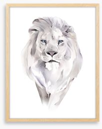 The white lion Framed Art Print 305987131