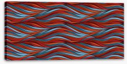 Russet waves Stretched Canvas 30811665