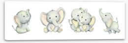 Elephants Stretched Canvas 310148273