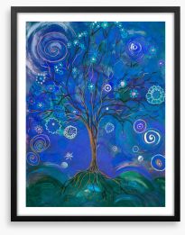 Tree of nights Framed Art Print 310196460