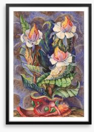 Fantastical flora Framed Art Print 312414476