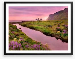 Flowing to the sea Framed Art Print 312866895