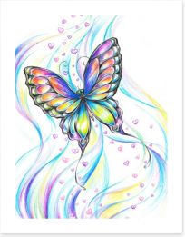 Butterfly love Art Print 31428277