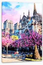 Notre Dame sunlight Stretched Canvas 317974329