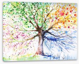 Four seasons tree Stretched Canvas 32172228