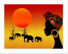 African Art Art Print 322057400