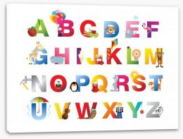 Alphabet and Numbers Stretched Canvas 32422888