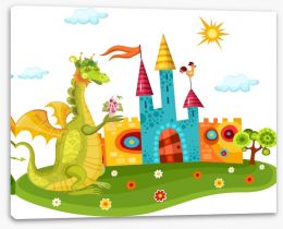 Knights and Dragons Stretched Canvas 32950494