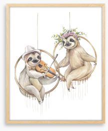 Serenade of the sloth Framed Art Print 332918884
