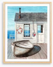 The boathouse boat Framed Art Print 333666144