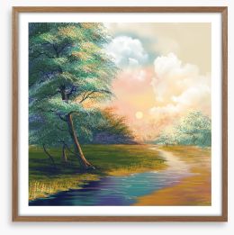 Follow the river Framed Art Print 336897166