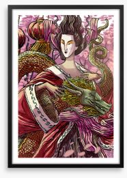 The dragon kimono Framed Art Print 343627762