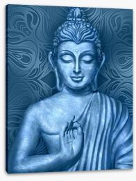Buddha in blue Stretched Canvas 343874174