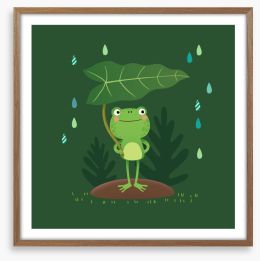 The dry frog Framed Art Print 344766343