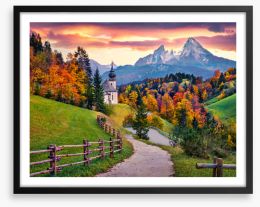 Autumn in the alps Framed Art Print 344844552